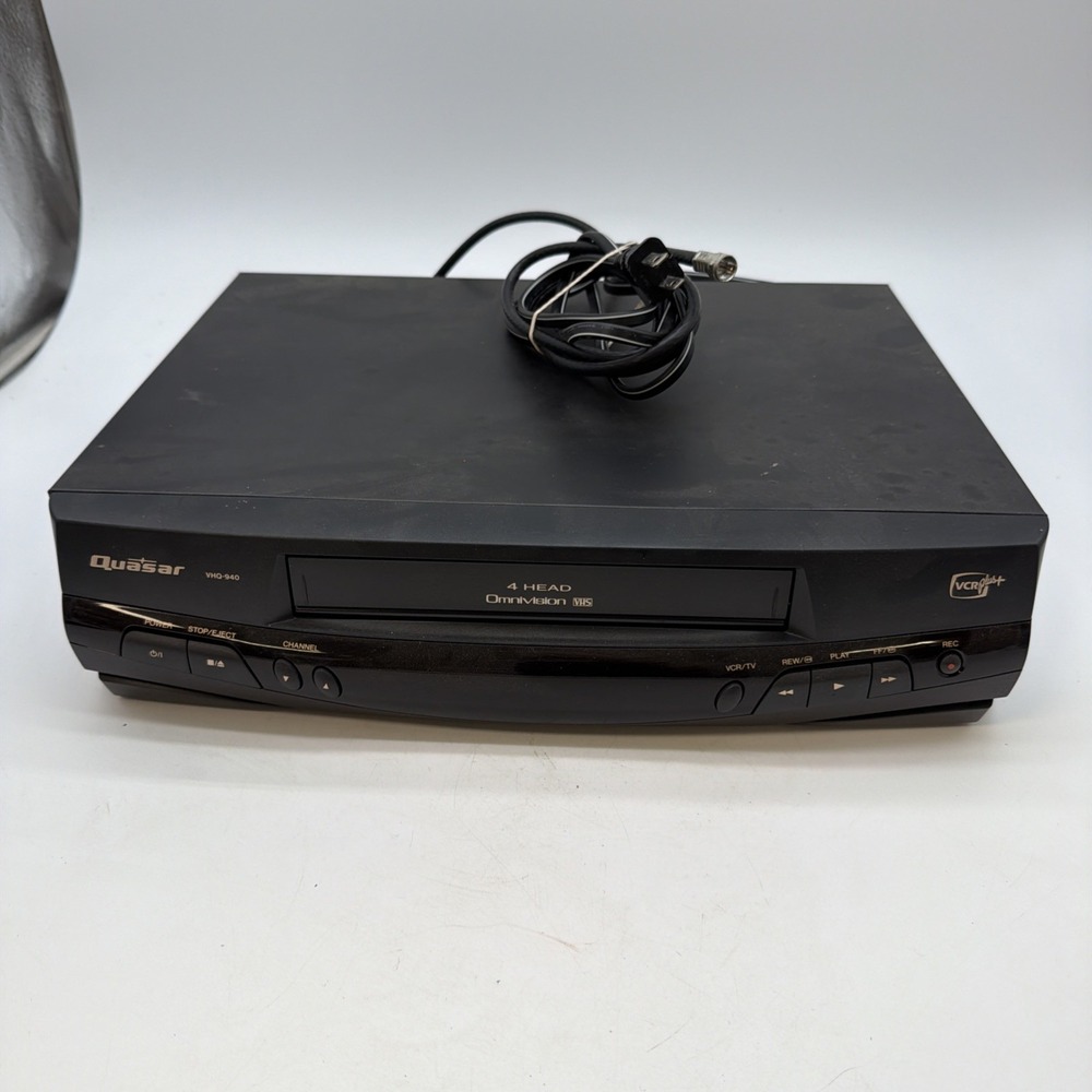 Quasar VHQ-940 Omnivision 4-Head VHS VCR Player EUR644345 Tested 1999